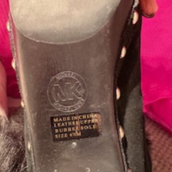 Michael Kors fur trimmed studded ankle booties - Picture 4 of 4